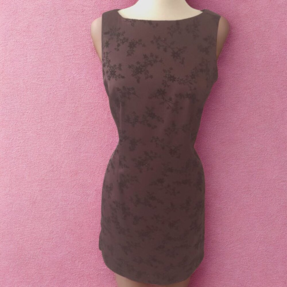 Eggplant Purple Dress with Black Sparkle Design